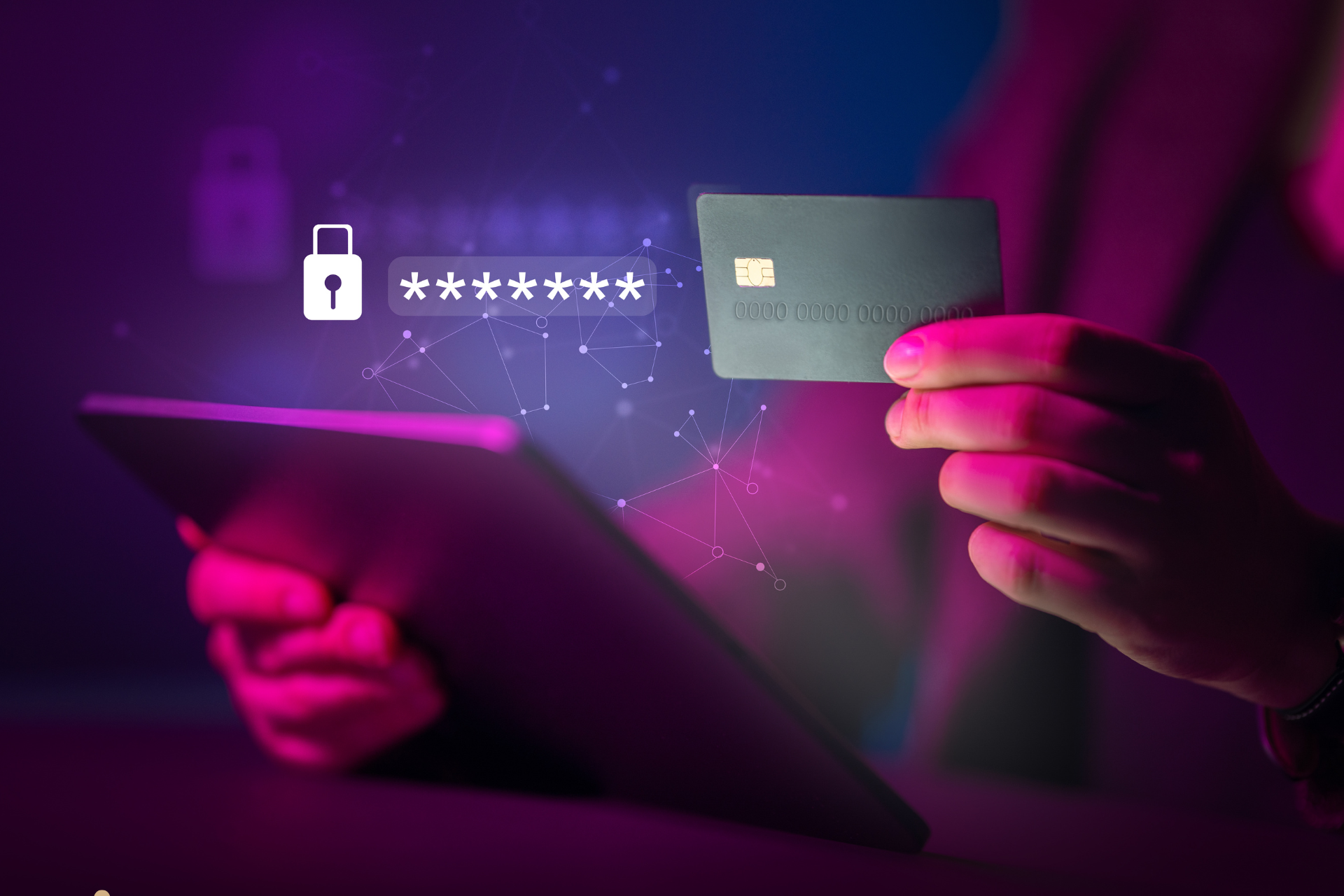 Common Privacy Issues image displaying a credit card safety